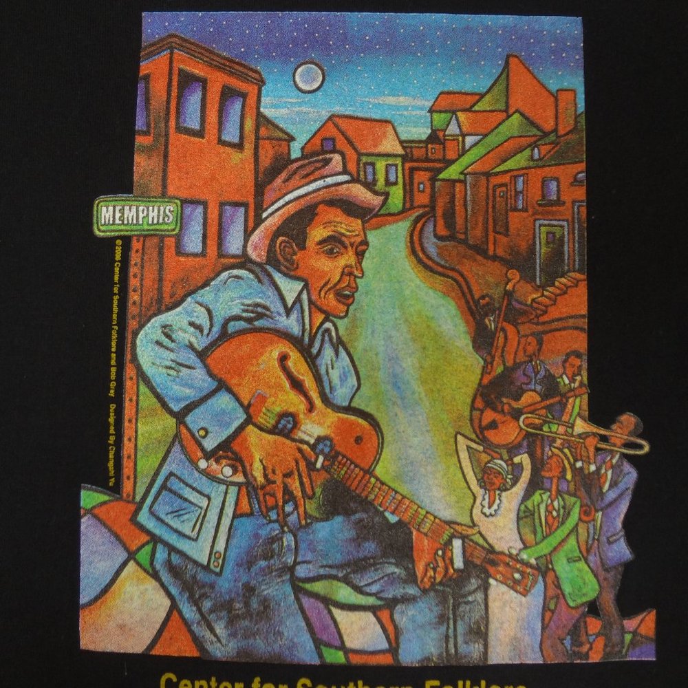 Memphis Music & Heritage Festival 2006 Southern Folklore Small Black Shirt H1212